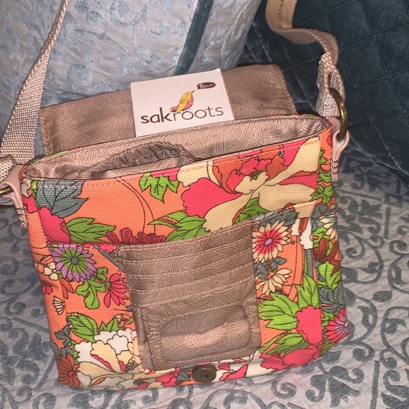 Sakroots flat cross body floral pink bag - Picture 5 of 9